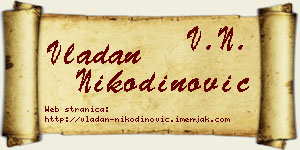 Vladan Nikodinović vizit kartica